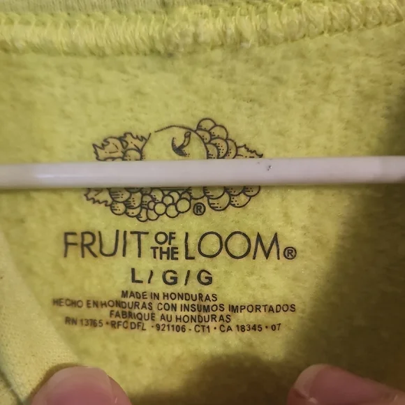 ‼️50%Bundles‼️ Fruit of the Loom Bright Green/Yellow Hoodie B7 - Picture 2 of 4